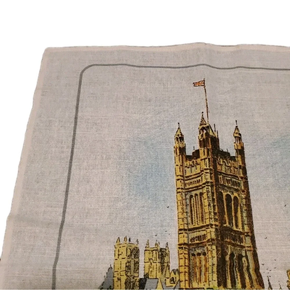 Houses of Parliament Lamont Tea Towel Linen Cotton Blend Vintage Tea‎ Towel